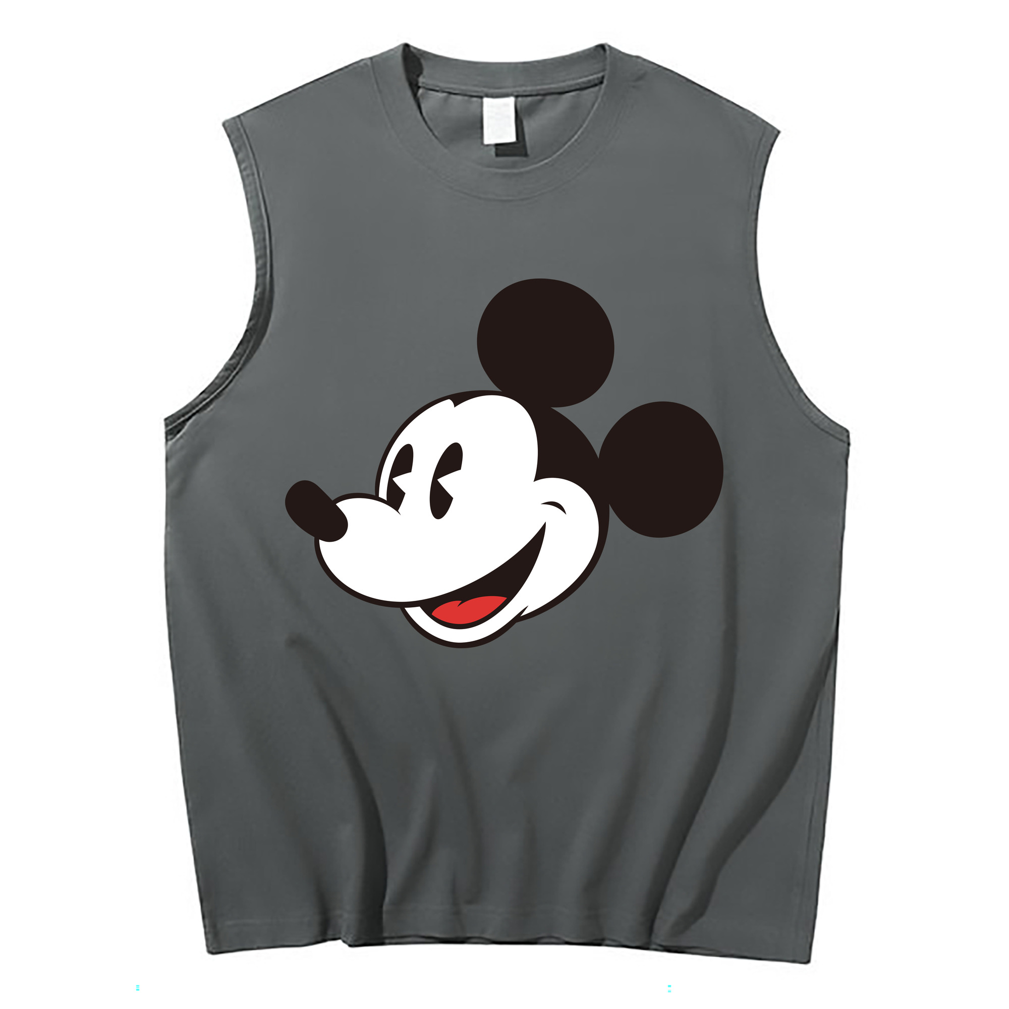 ミッキーマウス Mickey Mouse コットン100％タンクトップ（フロントプリント）
